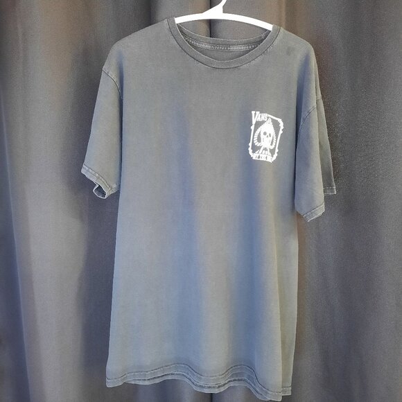 Skate Vintage Vans Off the Wall T-shirt Men's Size Large Skulls and Spades Black - Picture 1 of 9